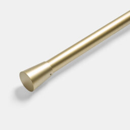 Ohs Curtain Pole Extendable 28mm Metal Finnials Twist End Rod 120-200Cm, Brass - thumbnail 3