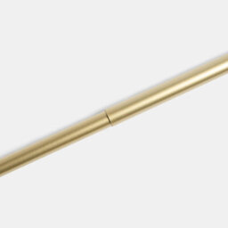 Ohs Curtain Pole Extendable 28mm Metal Finnials Twist End Rod 120-200Cm, Brass - thumbnail 4