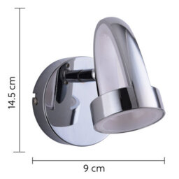 Harper Living Led Wall Spotlight, 1 Light Polished Chrome Non-Dimmable, Warm White 3000K - thumbnail 8