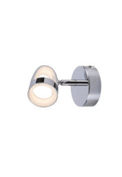 Harper Living Led Wall Spotlight, 1 Light Polished Chrome Non-Dimmable, Warm White 3000K - thumbnail 1