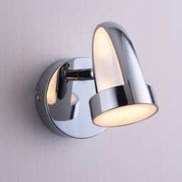 Harper Living Led Wall Spotlight, 1 Light Polished Chrome Non-Dimmable, Warm White 3000K - thumbnail 2