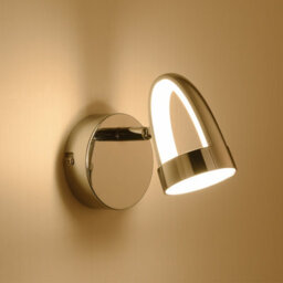 Harper Living Led Wall Spotlight, 1 Light Polished Chrome Non-Dimmable, Warm White 3000K - thumbnail 3