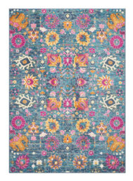 Blue Luxurious , Traditional Abstract , Floral Rug Easy To Clean Dining Room-160Cm X 221Cm - thumbnail 5