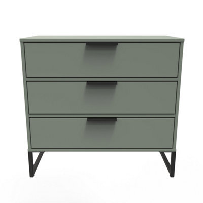 Tamworth 3 Drawer Chest Of Drawers In Reed Green (Ready Assembled) - image 1