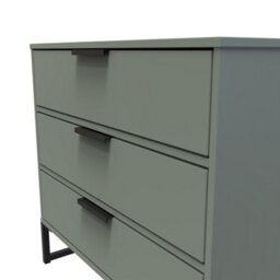 Tamworth 3 Drawer Chest Of Drawers In Reed Green (Ready Assembled) - thumbnail 4