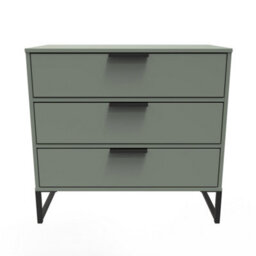 Tamworth 3 Drawer Chest Of Drawers In Reed Green (Ready Assembled) - thumbnail 1