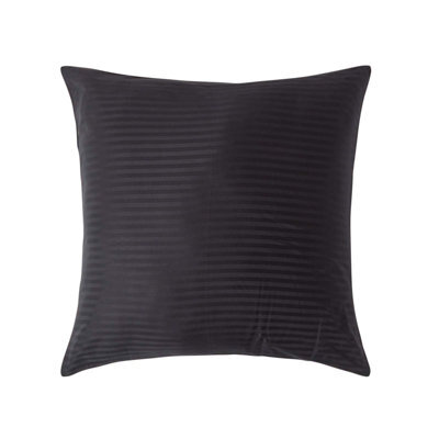 Homescapes Black Continental Egyptian Cotton Pillowcase 330 Tc, 80 X 80 Cm - image 1