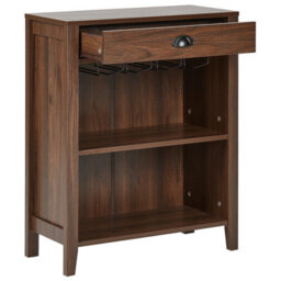 Wyld And Coco Sideboard Dark Brown Particle Board - 1 Drawer, 2 Shelves, Wall-Mountable - W66 X D30 X H80Cm - thumbnail 4