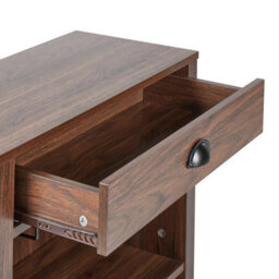 Wyld And Coco Sideboard Dark Brown Particle Board - 1 Drawer, 2 Shelves, Wall-Mountable - W66 X D30 X H80Cm - thumbnail 7