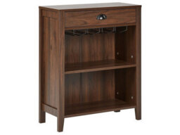 Wyld And Coco Sideboard Dark Brown Particle Board - 1 Drawer, 2 Shelves, Wall-Mountable - W66 X D30 X H80Cm - thumbnail 3