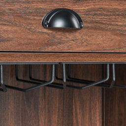 Wyld And Coco Sideboard Dark Brown Particle Board - 1 Drawer, 2 Shelves, Wall-Mountable - W66 X D30 X H80Cm - thumbnail 8