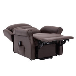 Morris Living The Perth - Dual Motor Riser Recliner Mobility Chair In Brown Plush Faux Leather - thumbnail 6