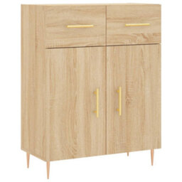 Berkfield Sideboard Sonoma Oak 69.5X34X90 Cm Engineered Wood - thumbnail 2