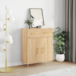 Berkfield Sideboard Sonoma Oak 69.5X34X90 Cm Engineered Wood - thumbnail 1
