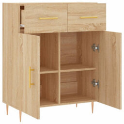 Berkfield Sideboard Sonoma Oak 69.5X34X90 Cm Engineered Wood - thumbnail 5