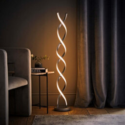Valuelights Infinity Matte Silver Double Twist Integrated Led Floor Lamp - thumbnail 5
