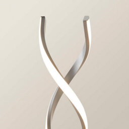 Valuelights Infinity Matte Silver Double Twist Integrated Led Floor Lamp - thumbnail 3