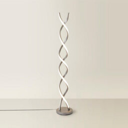 Valuelights Infinity Matte Silver Double Twist Integrated Led Floor Lamp - thumbnail 6