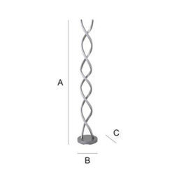 Valuelights Infinity Matte Silver Double Twist Integrated Led Floor Lamp - thumbnail 7