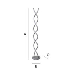 Valuelights Infinity Matte Silver Double Twist Integrated Led Floor Lamp - thumbnail 8