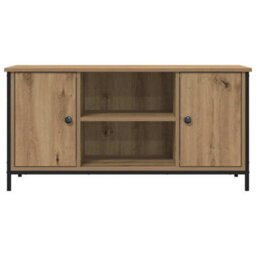 Berkfield Tv Cabinet Artisan Oak 100X40X50 Cm Engineered Wood And Steel - thumbnail 6