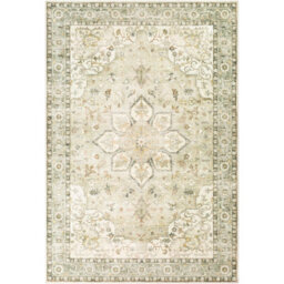 Livabliss Erin-Traditional Green Grey Cream Brown Traditional Boho Living Dining Bedroom Rug 200 X 275 Cm Easy Care, Non Shedding - thumbnail 1
