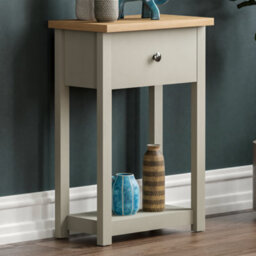 Lassic Vida Designs Arlington Grey 1 Drawer Console Table With Undershelf - thumbnail 1