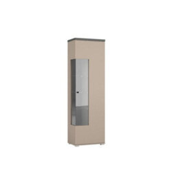 Arte Elegant Serio Tall Display Cabinet 55Cm - Congo, Anthracite & Black: Stylish Storage Solution For Modern Interiors - thumbnail 1