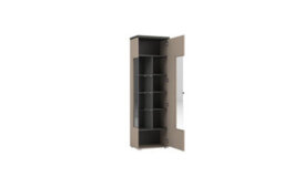 Arte Elegant Serio Tall Display Cabinet 55Cm - Congo, Anthracite & Black: Stylish Storage Solution For Modern Interiors - thumbnail 2