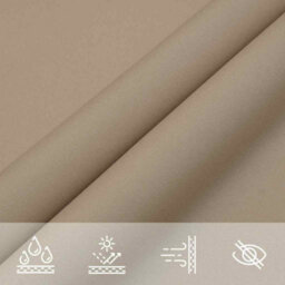 Berkfield Sun Shade Sail Taupe 2X2X2 M 100% Polyester Oxford - thumbnail 7