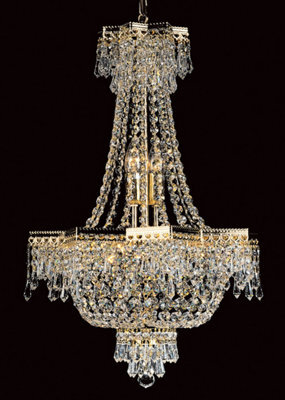 Luminosa Lighting Luminosa Star Empire Strass Gold 5 Light Chandelier
