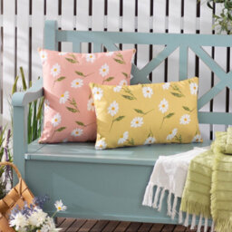 Wylder Nature Daisies Floral Outdoor Cushion Cover - thumbnail 2