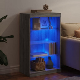 Berkfield Sideboard With Led Lights Grey Sonoma 60.5X37X100 Cm - thumbnail 4