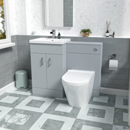Nes Home Matte Grey 1000mm Vanity Basin Wc Vanity Unit & Btw Toilet - thumbnail 1