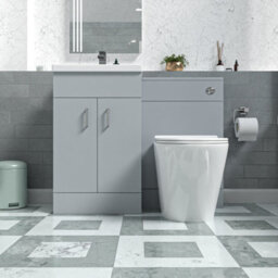 Nes Home Matte Grey 1000mm Vanity Basin Wc Vanity Unit & Btw Toilet - thumbnail 2