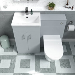 Nes Home Matte Grey 1000mm Vanity Basin Wc Vanity Unit & Btw Toilet - thumbnail 3