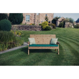 Churnet Valley Garden Furniture Ltd Valley 3 Seat Bench - Timber - L73 X W163 X H95 Cm - Garden Furniture - Fully Assembly - Set Of Waterproof Cushions Included - thumbnail 5