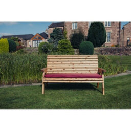 Churnet Valley Garden Furniture Ltd Valley 3 Seat Bench - Timber - L73 X W163 X H95 Cm - Garden Furniture - Fully Assembly - Set Of Waterproof Cushions Included - thumbnail 6