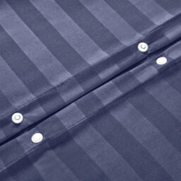 Ameha Stripe Duvet Set Reversible Bedding Set With Pillowcase Breathable Microfiber Quilt Cover Washed Blue Single Size 135X200Cm - thumbnail 4