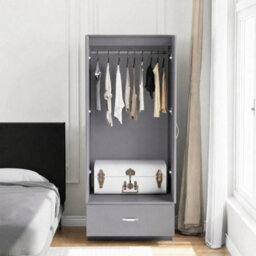 Gloss Grey Bedroom Wardrobe Furniture - thumbnail 5