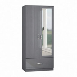Gloss Grey Bedroom Wardrobe Furniture