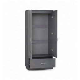 Gloss Grey Bedroom Wardrobe Furniture - thumbnail 3