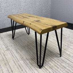 Kosy Koala Wooden Bench With Metal Hairpin Legs For Dining Room, Work, Or Study - thumbnail 3