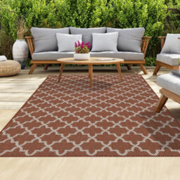 Homeart Outdoor Rugs Easy Cleaning Area Rugs For Balcony,garden,picnic,uv Weather Resistant Terra Cream Classic, 80 X 150 Cm