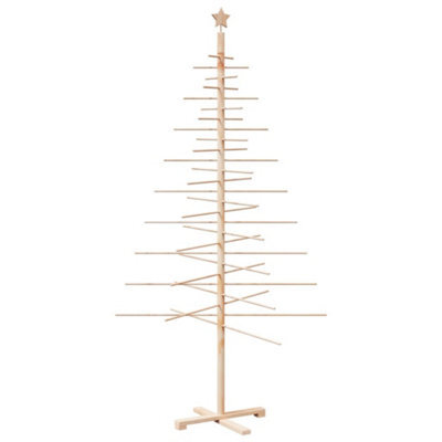 Berkfield Durable Wooden Christmas Tree For Decoration 210 Cm Solid Wood Pine - image 1
