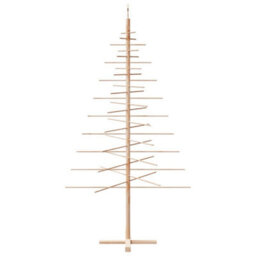 Berkfield Durable Wooden Christmas Tree For Decoration 210 Cm Solid Wood Pine - thumbnail 4