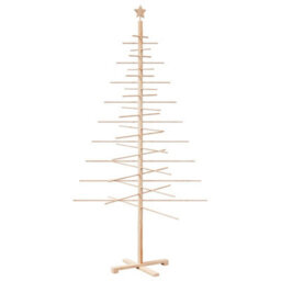 Berkfield Durable Wooden Christmas Tree For Decoration 210 Cm Solid Wood Pine - thumbnail 5