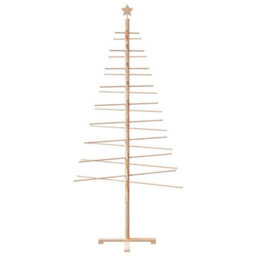 Berkfield Durable Wooden Christmas Tree For Decoration 210 Cm Solid Wood Pine - thumbnail 3