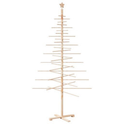 Berkfield Durable Wooden Christmas Tree For Decoration 210 Cm Solid Wood Pine - thumbnail 1