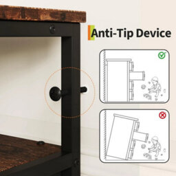 Black 12 Drawer Fabric Dresser Tv Stand W Wooden Top,metal Frame Storage Chest,bedroom - thumbnail 3